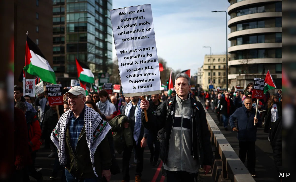 Thousands March In London Pro-Palestine Rally